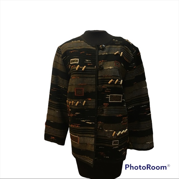 Indigo Moon Jacket Blazer Artisan Woman’s SZ L - Picture 7 of 7